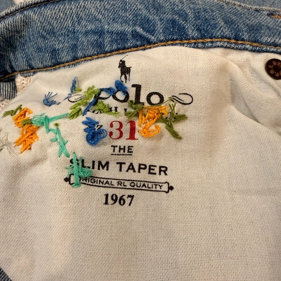 NWT – Polo Ralph Lauren – The Slim Taper Embroidered Jeans – Size 31 R - Picture 11 of 15